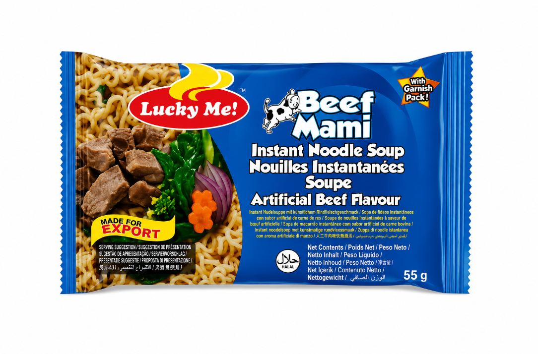 Lucky Me! Beef Mami Instant Noodle Soup 55g pack