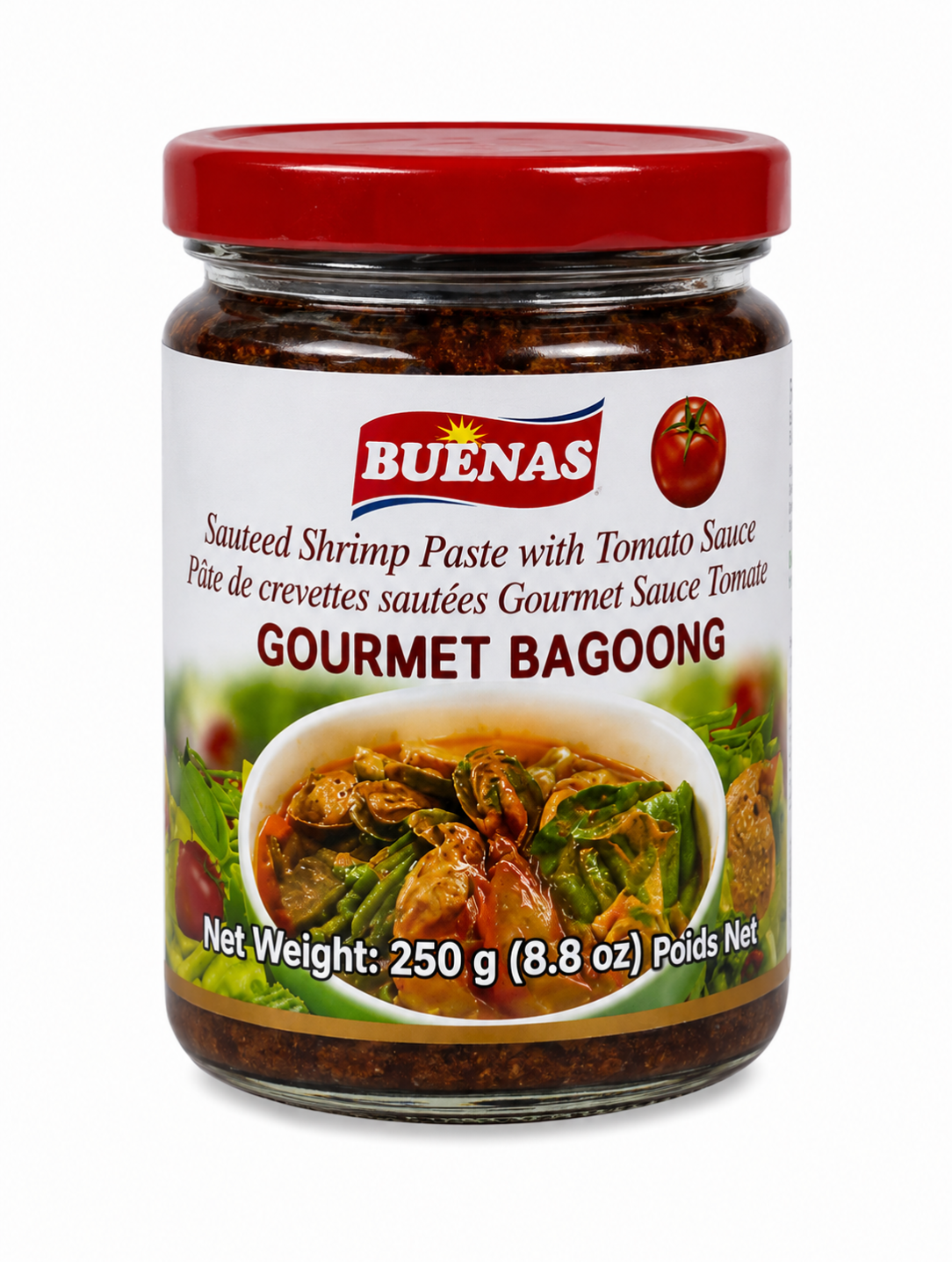 Buenas Gourmet Bagoong Sauteed Shrimp Paste with Tomato Sauce 250g