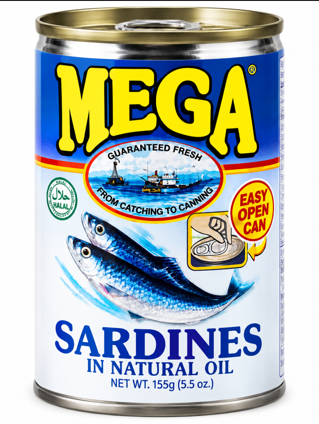 Mega Sardines in Natural Oil 155g