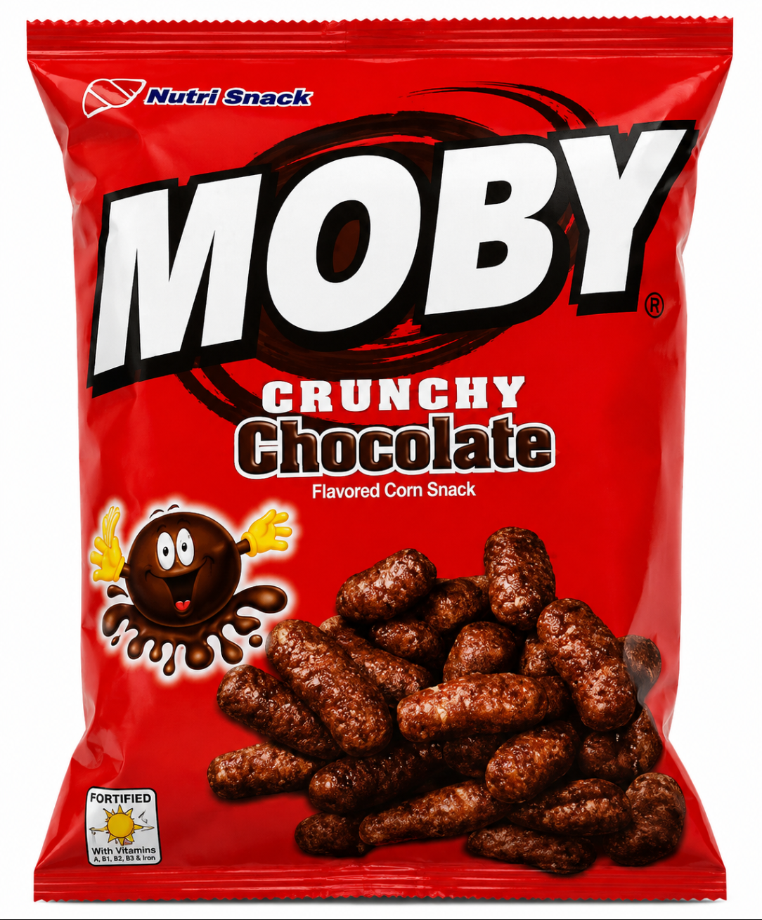 Moby Crunchy Chocolate Flavored Corn Snack