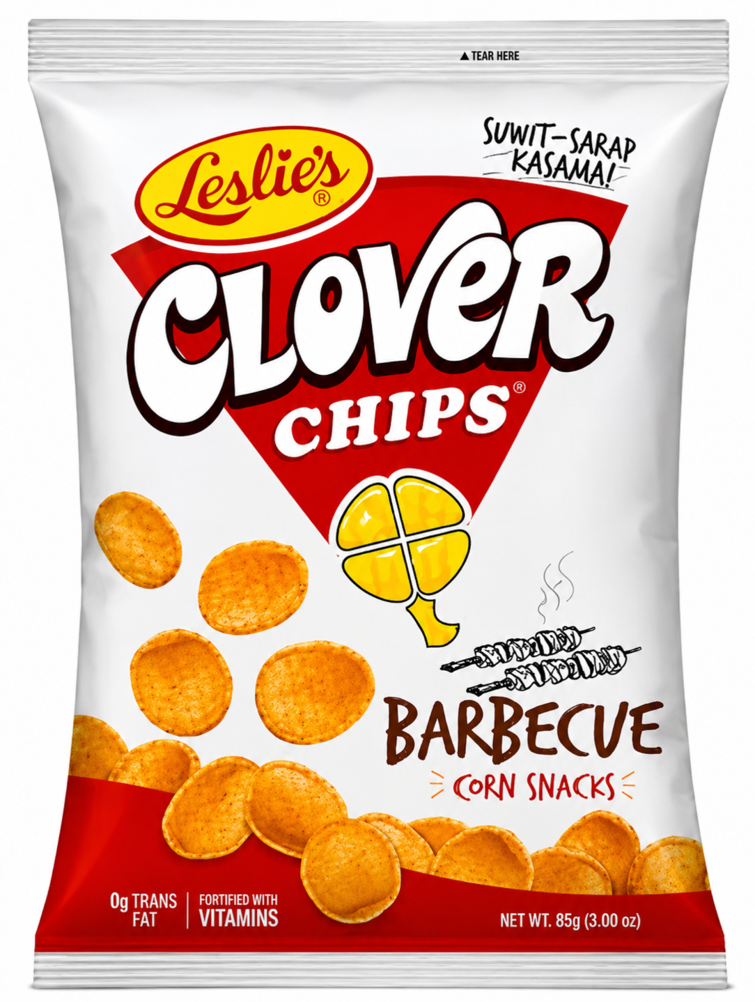 Leslie's Clover Chips Barbecue Corn Snacks 85g