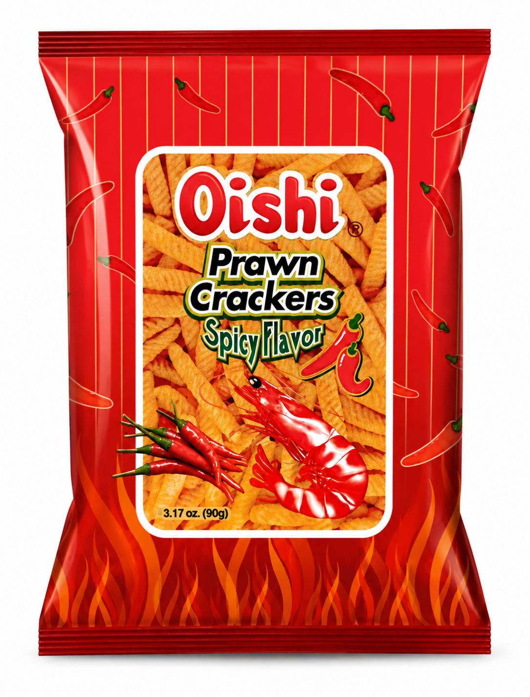 Oishi Prawn Crackers Spicy Flavor 90g