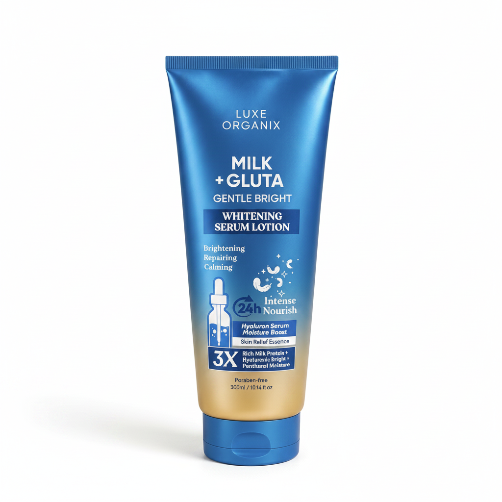 Luxe Organix Milk + Gluta Gentle Bright Whitening Serum Lotion 300ml